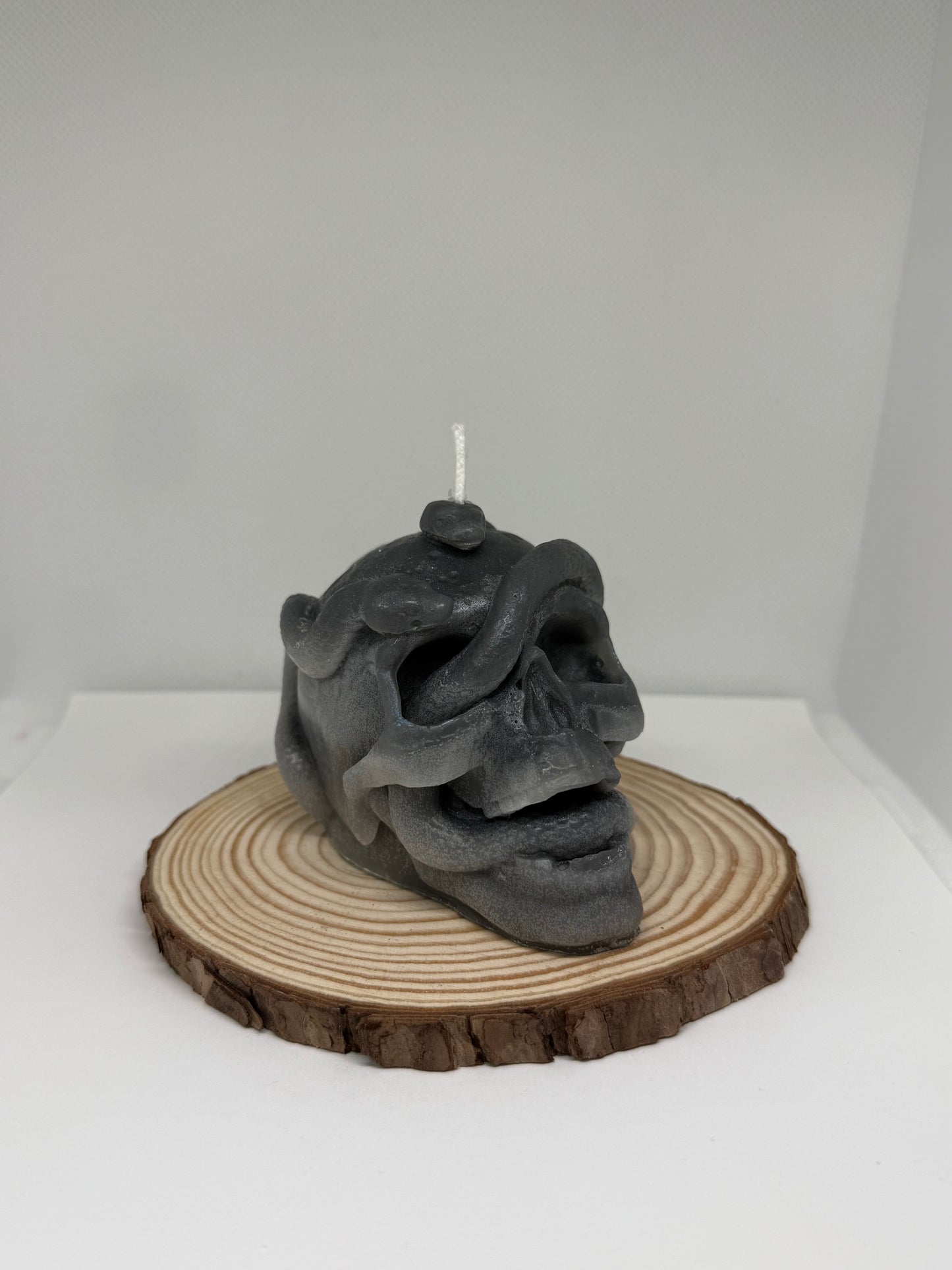 Skull Snake Candle