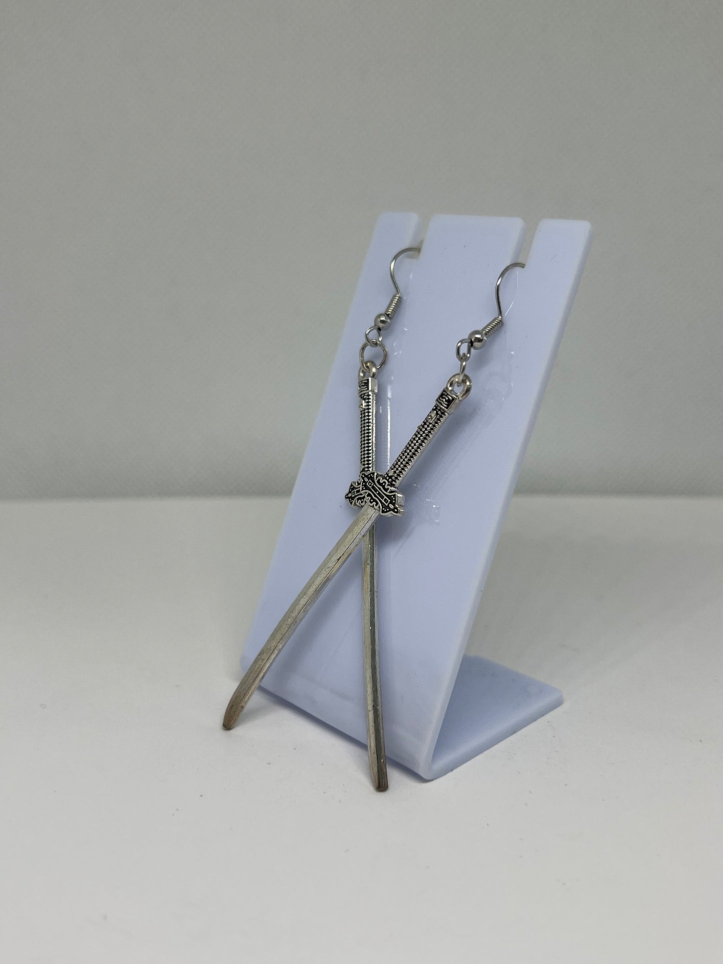 Samurai Sword Necklace And Earring Set