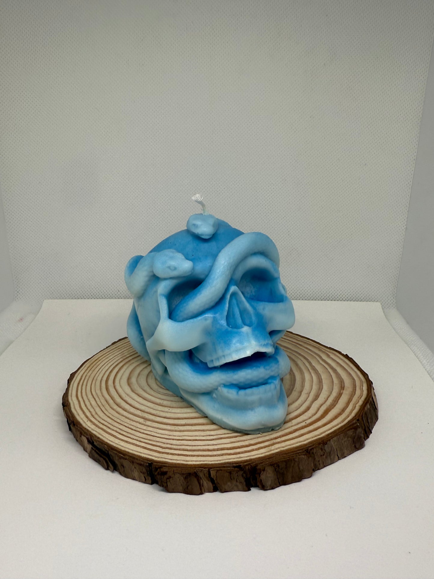 Skull Snake Candle