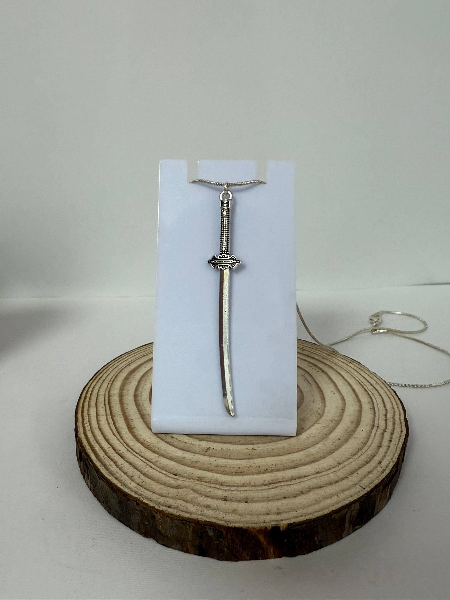 Samurai Sword Necklace & Earrings Set