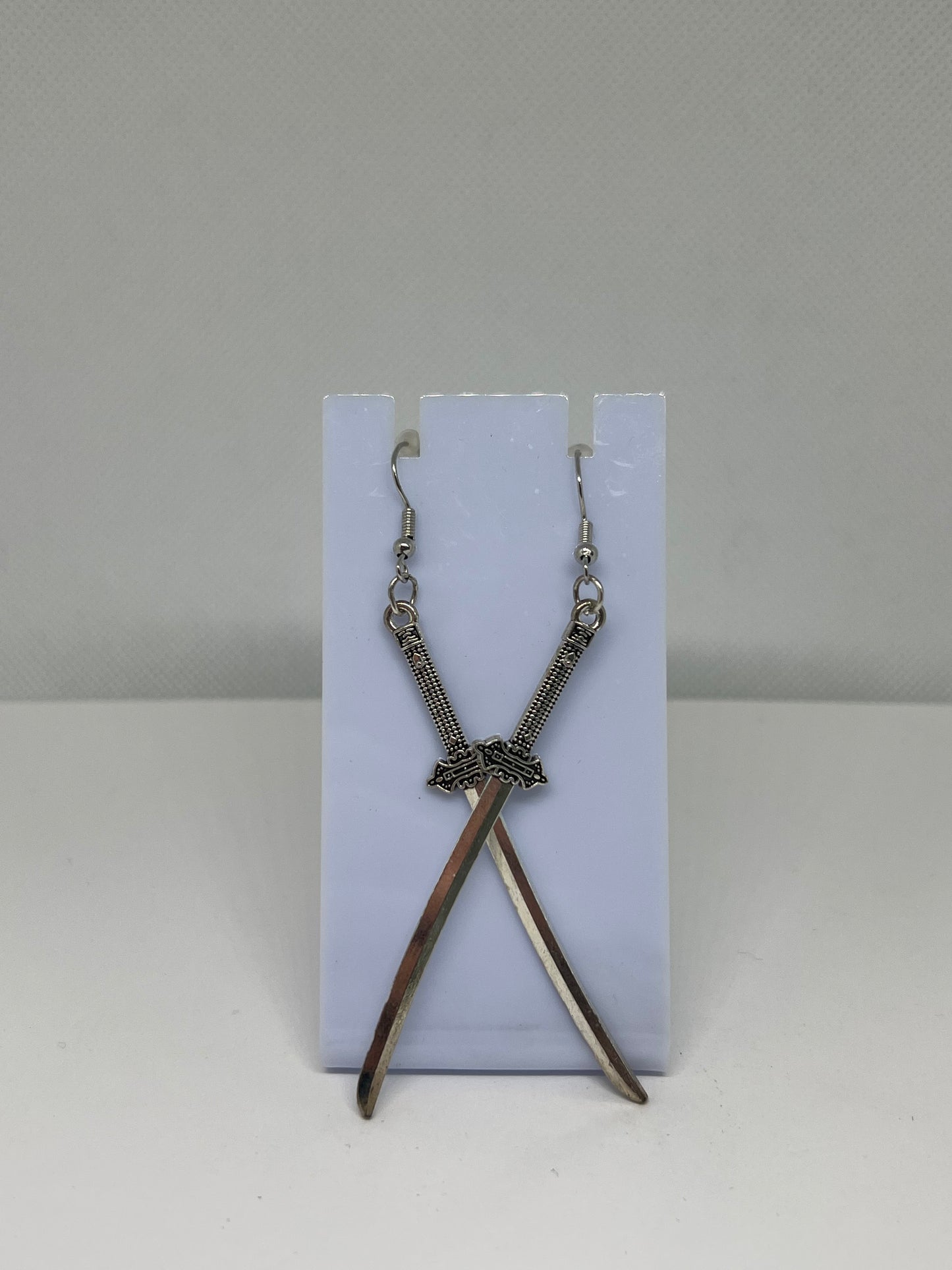 Samurai Sword Necklace And Earring Set