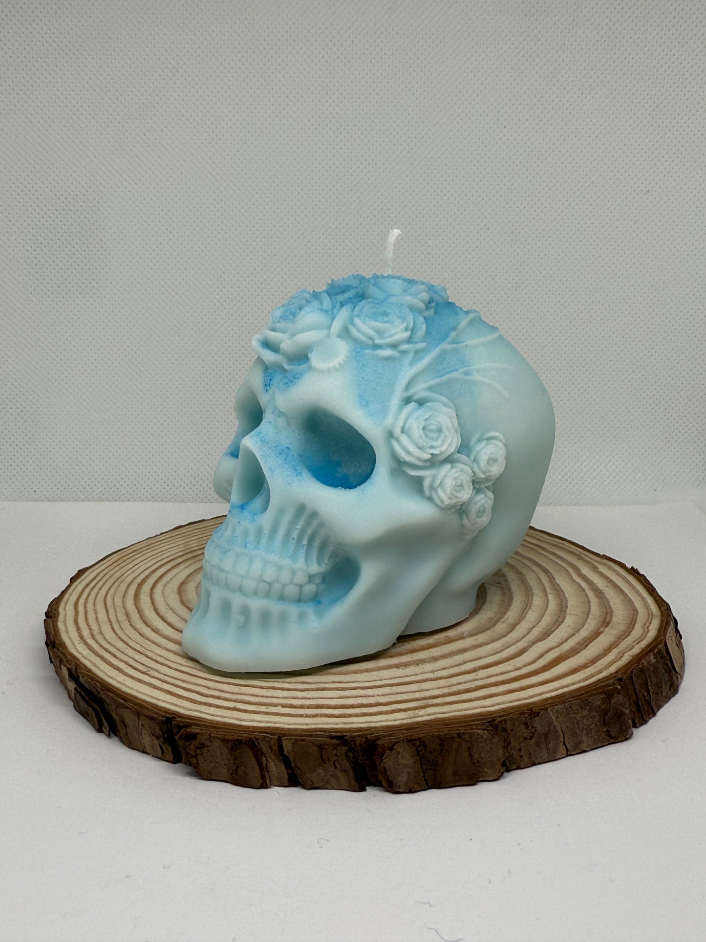 Rose Skull Candle