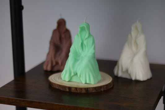 Ghost Hooded Clocked Man Candle