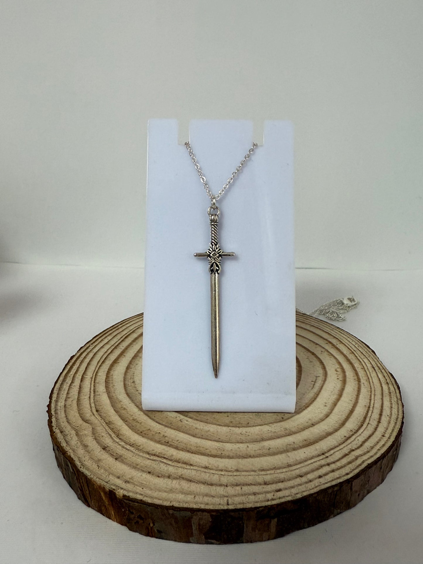 Sword Thin Knife Necklace & Earrings Set