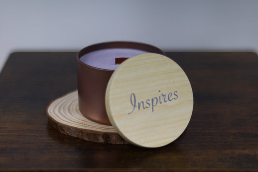 Inspires Tin Candle