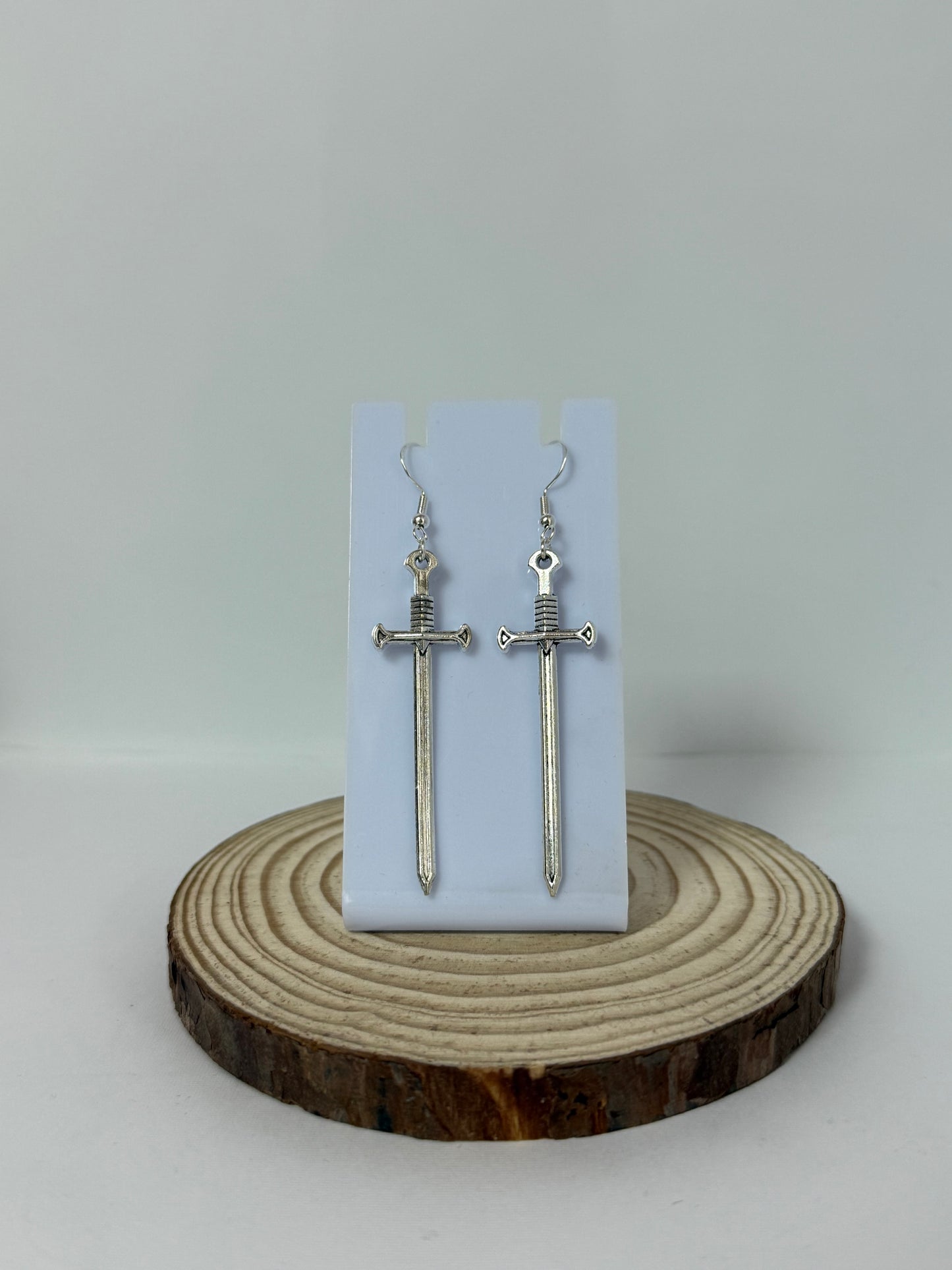 Thick Sword Drop Earrings