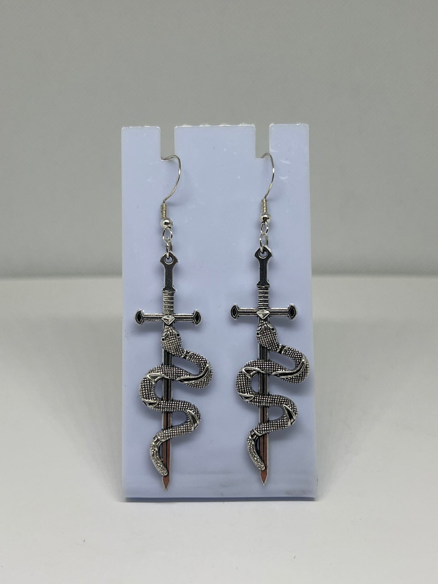 Snake Sword Earrings And Necklace Set #1