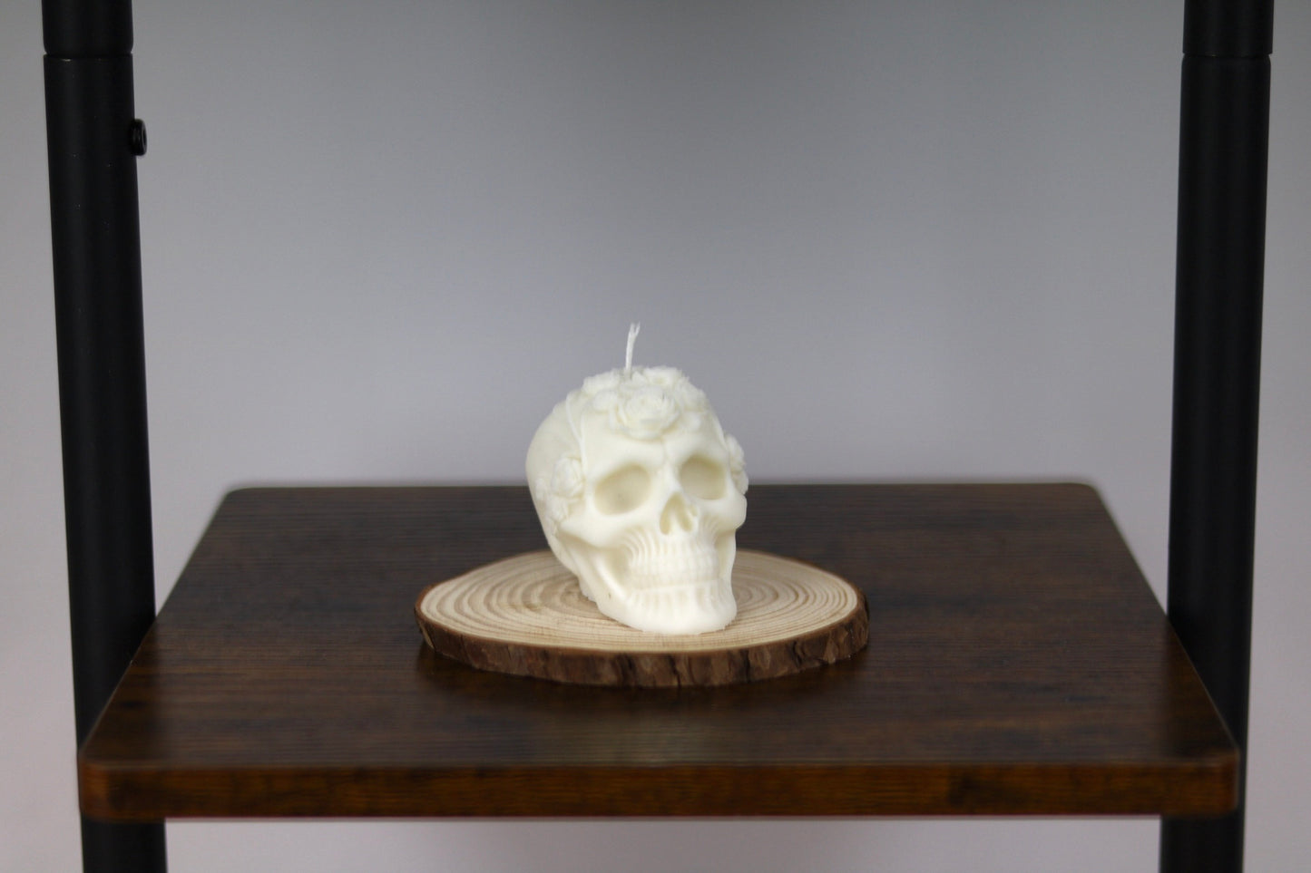 Rose Skull Candle