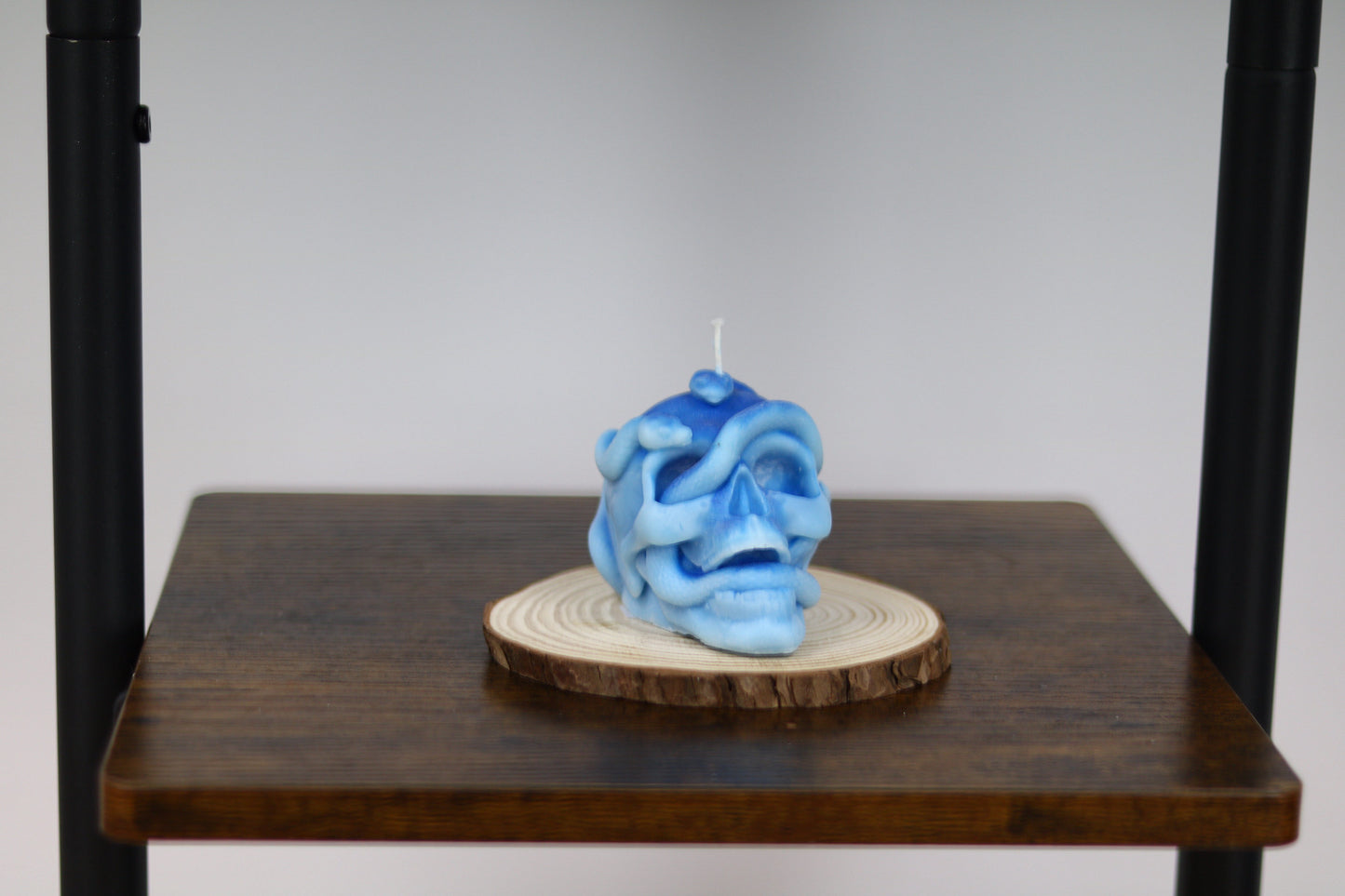 Skull Snake Candle