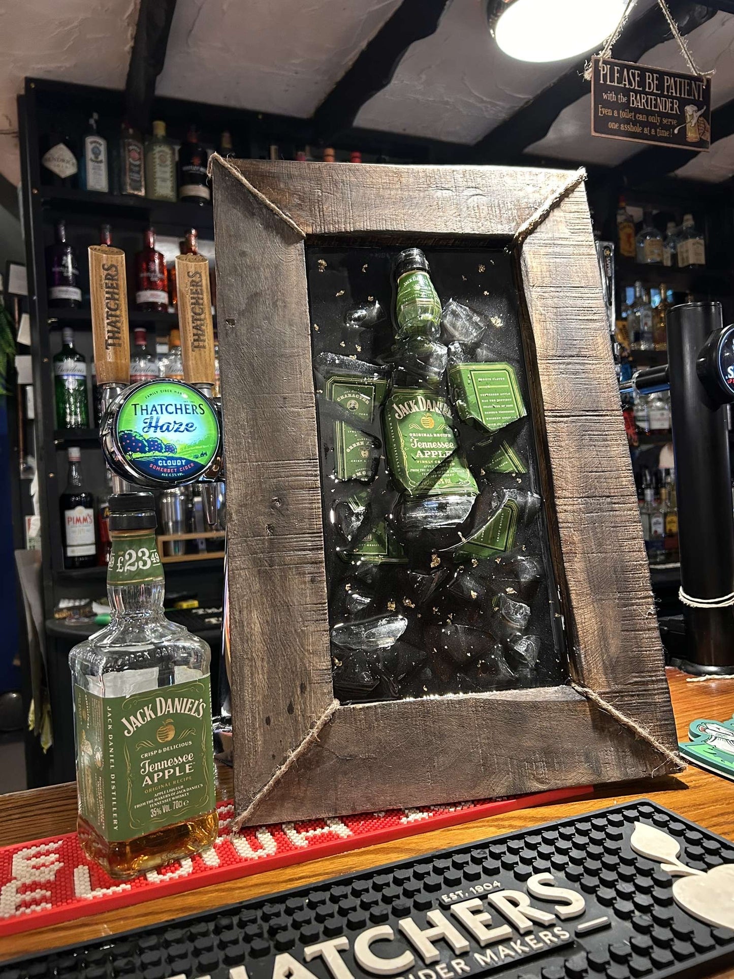 Jack Daniels Apple Resin Bottle Pictures