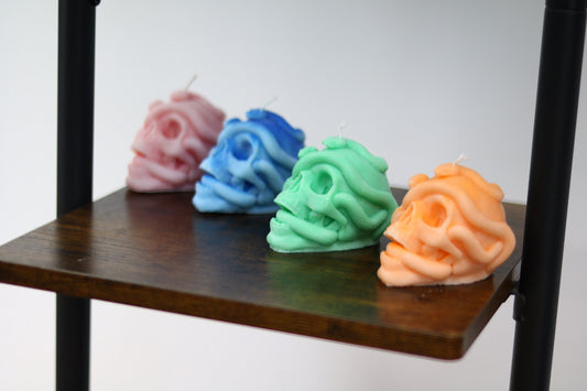 Skull Snake Candle