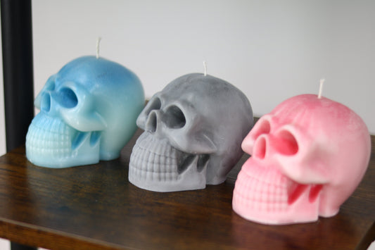 Large Skull Candle
