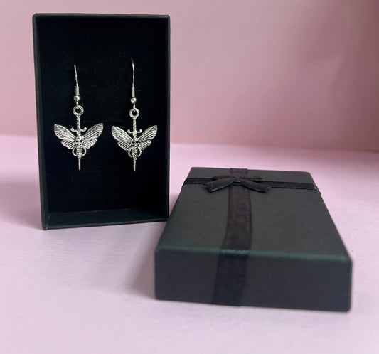 Skull + Wing Earrings