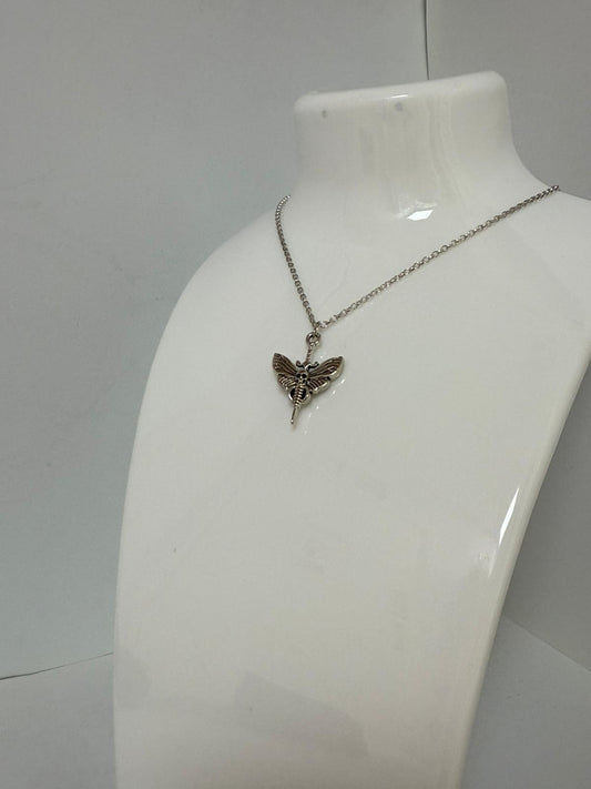Skull + Wing Necklace