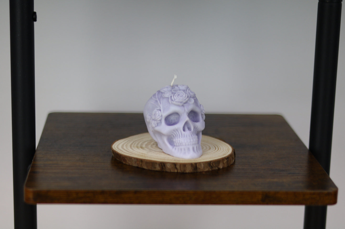 Rose Skull Candle