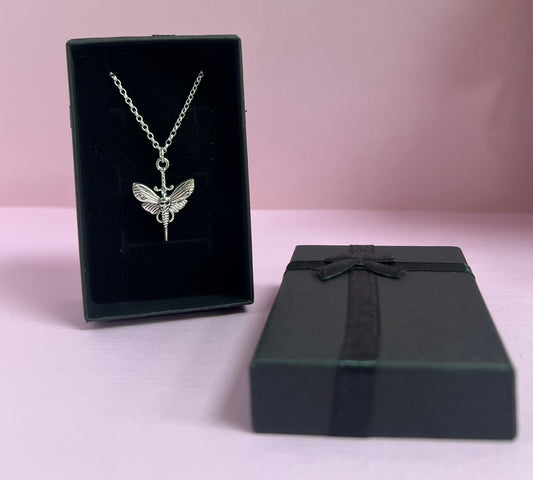 Skull + Wing Necklace