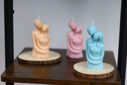 Couple Hugging Candle