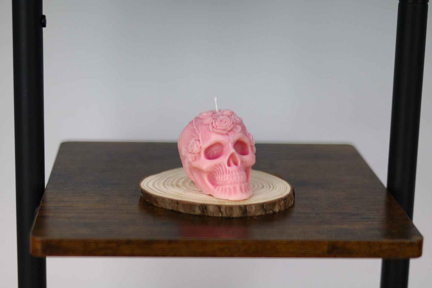 Rose Skull Candle