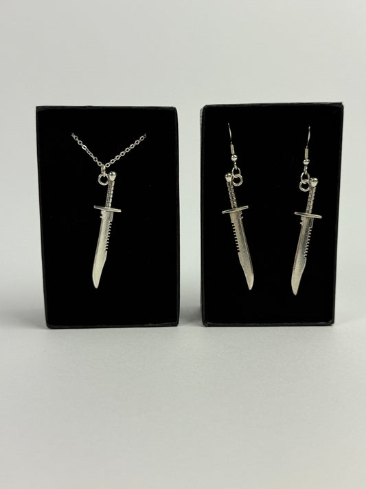 Bayonet Earrings And Necklace Set