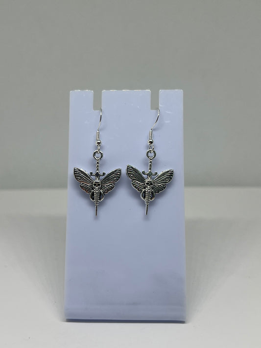 Skull + Wing Earrings