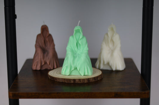 Ghost Hooded Clocked Man Candle