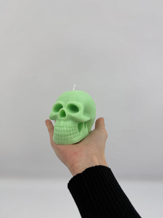 Large Skull Head Candle