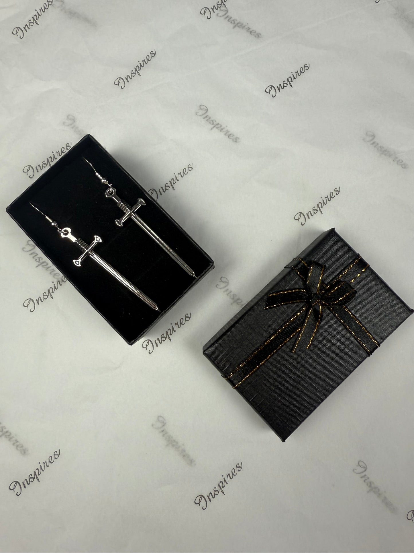 Thick Sword Drop Earrings
