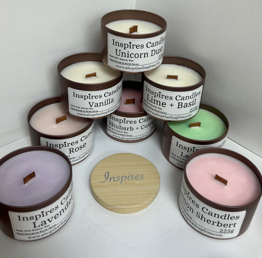 Inspires Big Tin Candle