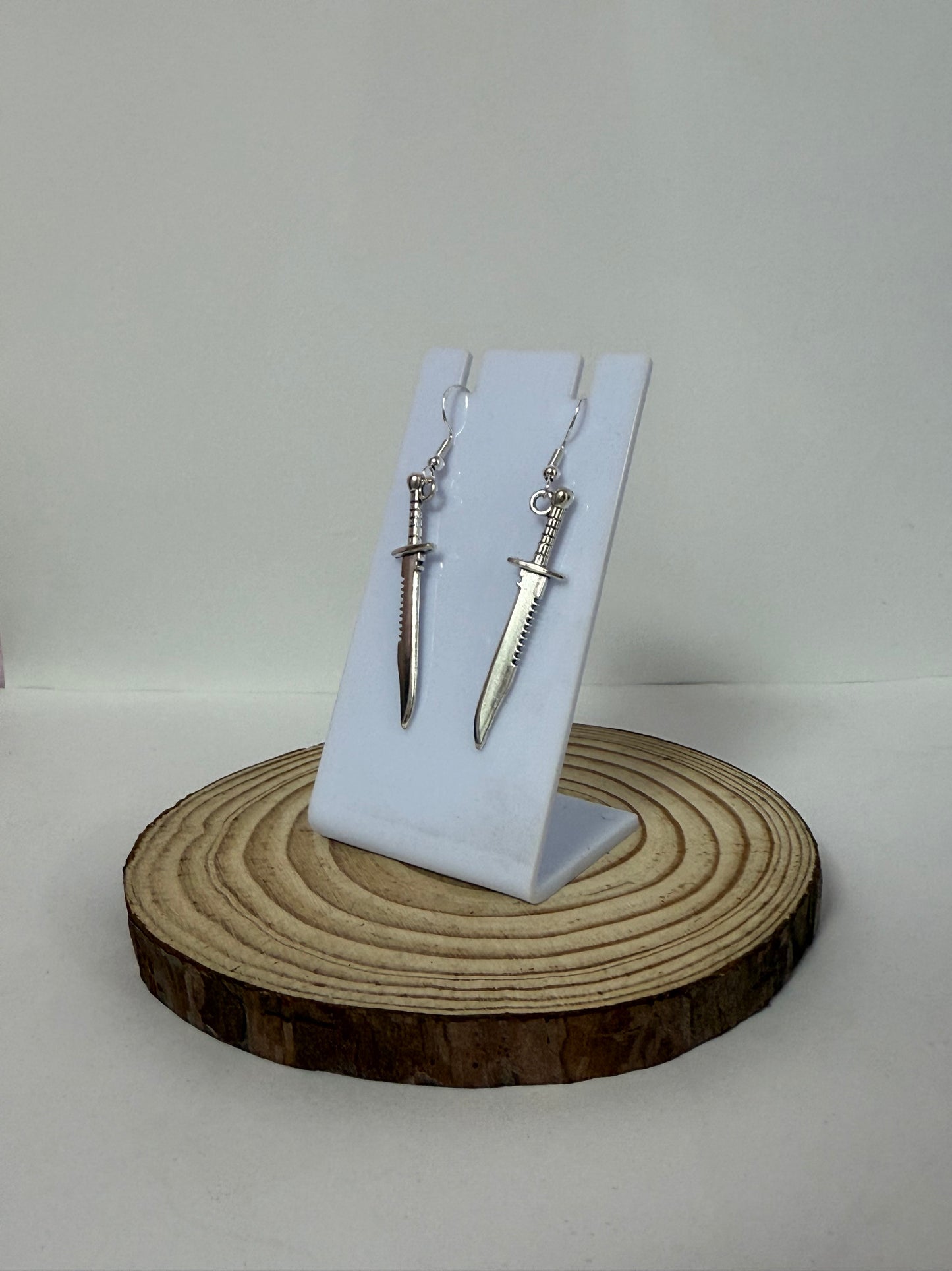 Machete Earrings And Necklace Set