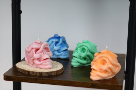 Skull Snake Candle