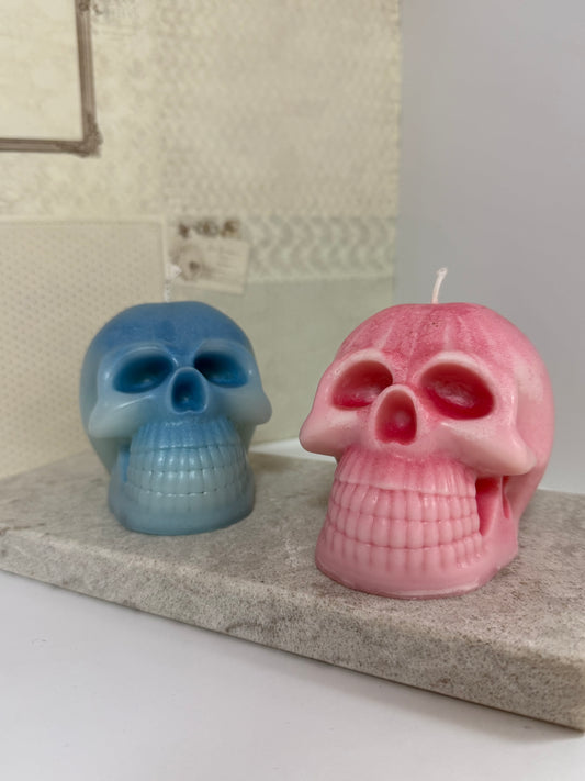 Large Skull Candle