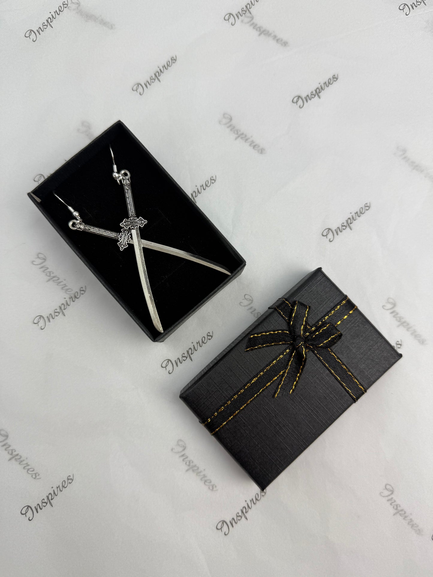 Bayonet Knife Sword Drop Earrings
