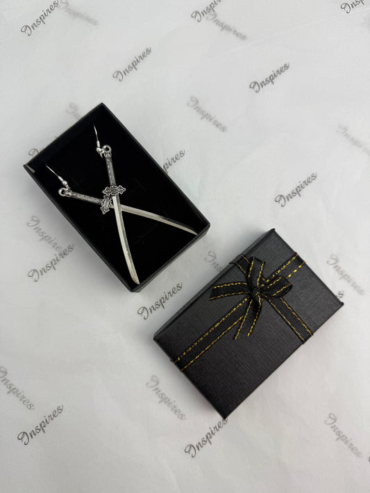 Bayonet Knife Sword Drop Earrings