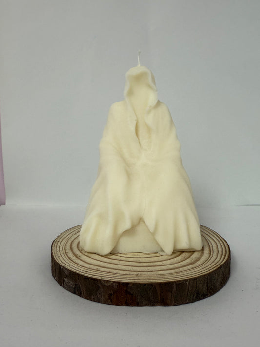 Ghost Hooded Clocked Man Candle