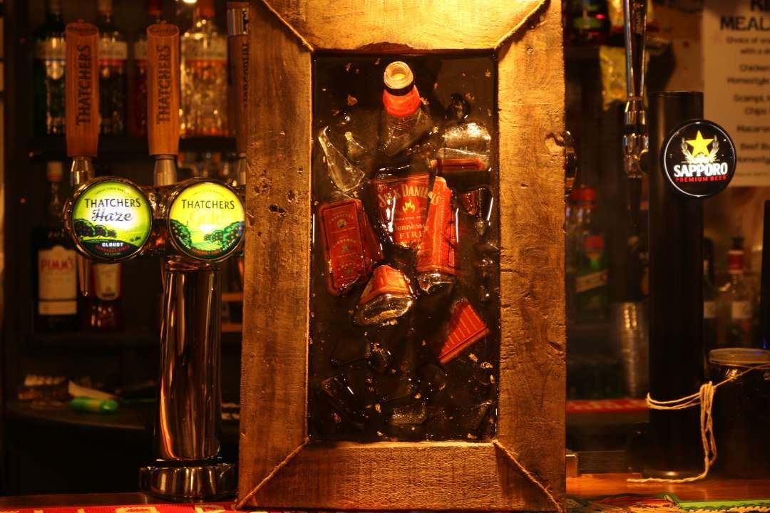 Jack Daniels Fireball Resin Bottle Pictures