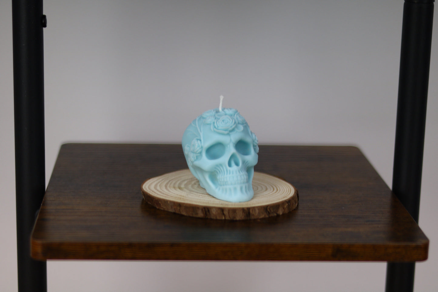 Rose Skull Candle