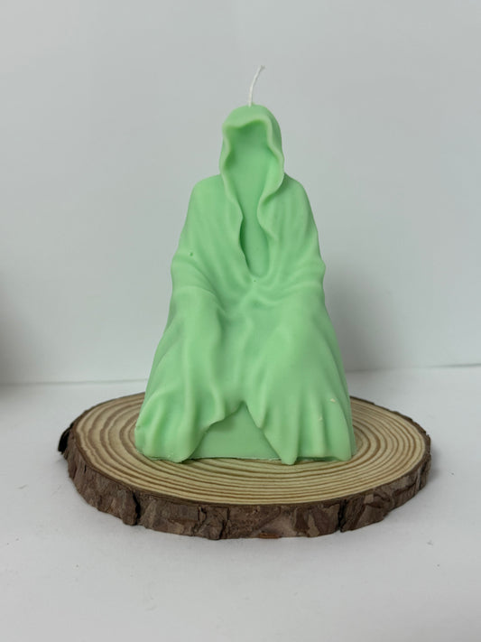 Ghost Hooded Clocked Man Candle